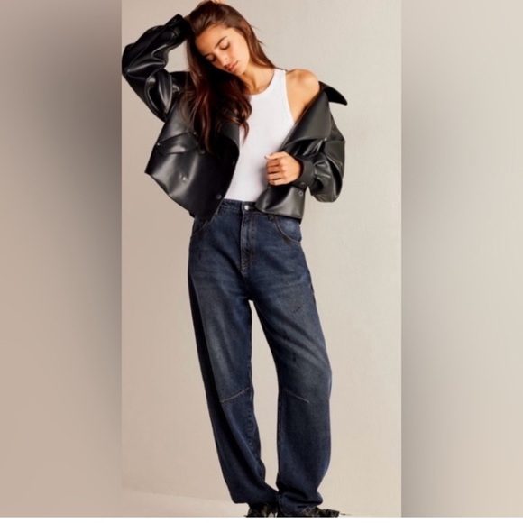 Free People “ We The Free” Augusta High Rise Slim Barrel Jeans size 28 - Picture 10 of 11